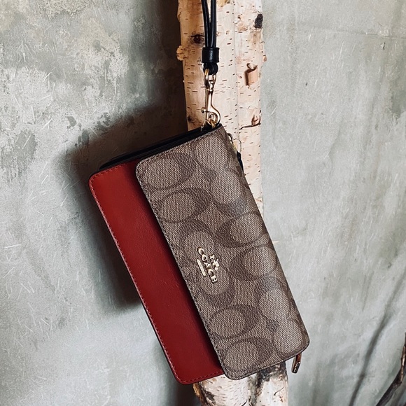 Coach Handbags - -Coach Signature colorblock Foldover wristlet